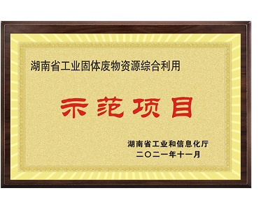湖南省工业固体废物资源综合利用示范项目