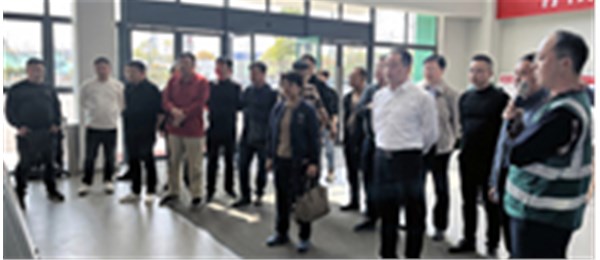 怀化市、张家界市桑植县考察团莅临融城环保建筑垃圾资源化利用特许经营处置基地参观考察